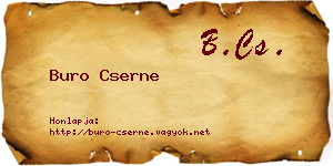 Buro Cserne névjegykártya